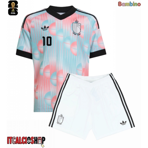 Belgio Leandro Trossard #10 Seconda Maglia Bambino Mondiali 2026 Manica Corta (+ Pantaloni corti)
